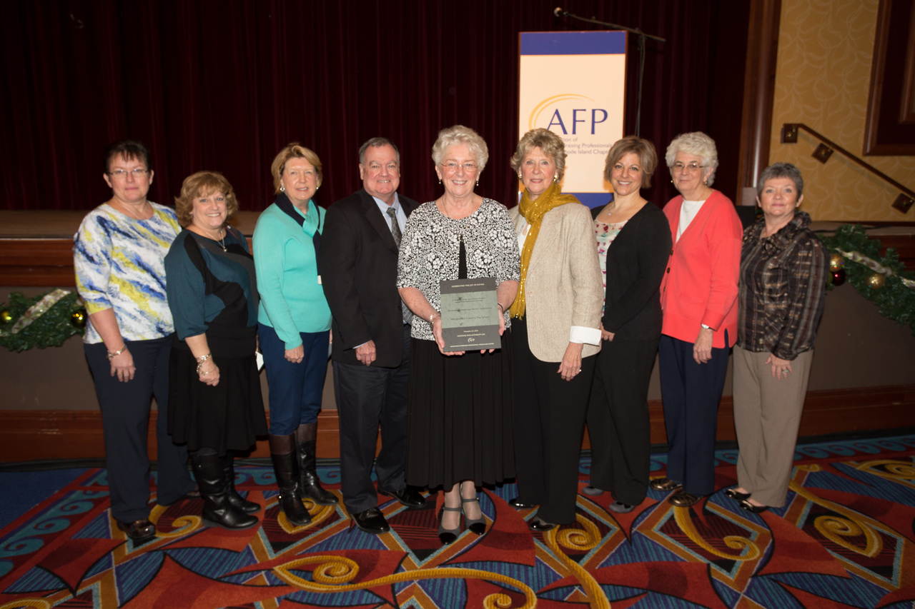 Pictured from left to right, members of the Mercymount community attend the awards breakfast: Peggy Caldwell, Lisa Lydon, Eileen DeAmbrose, Dr. Rickard Gannon, Sister Martha Mulligan, Dorothy Cunningham, Julie Lena, Sister Marilyn Fanning and Barbara Paquette.