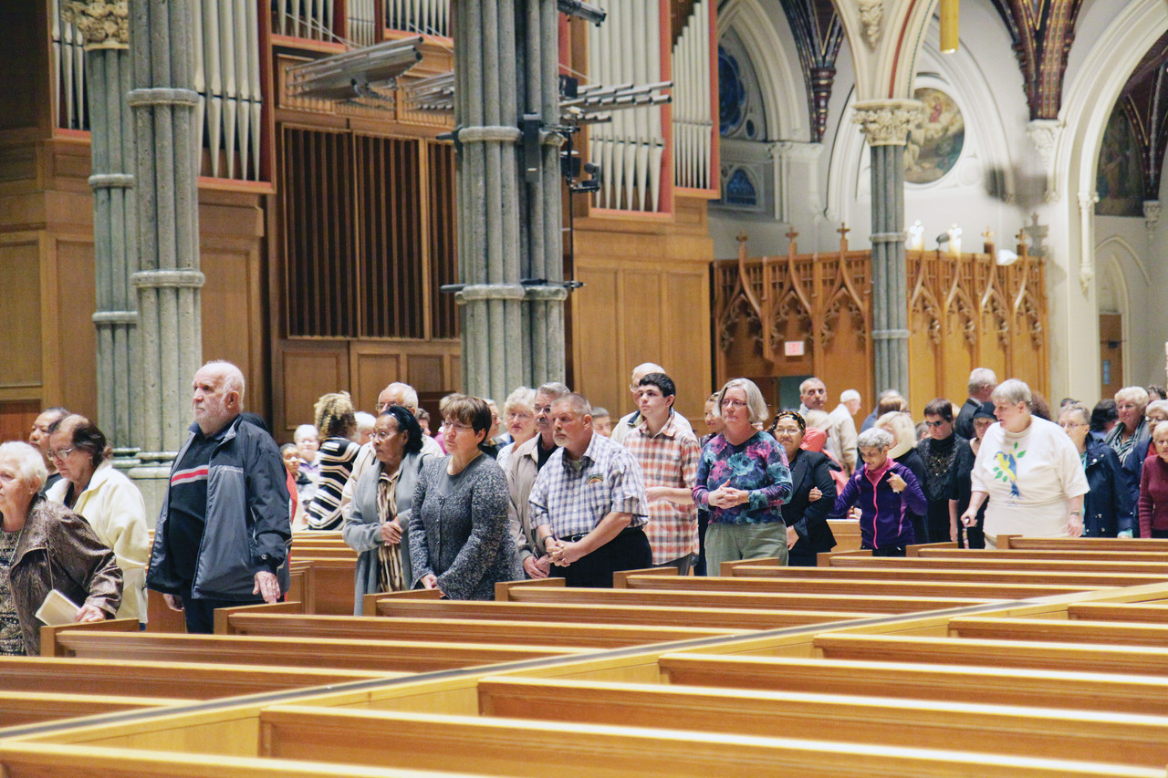 More than 100 people with disabilities, family members, caretakers and catechists, participated in a pilgrimage and Mass at the Cathedral of Saints Peter and Paul.