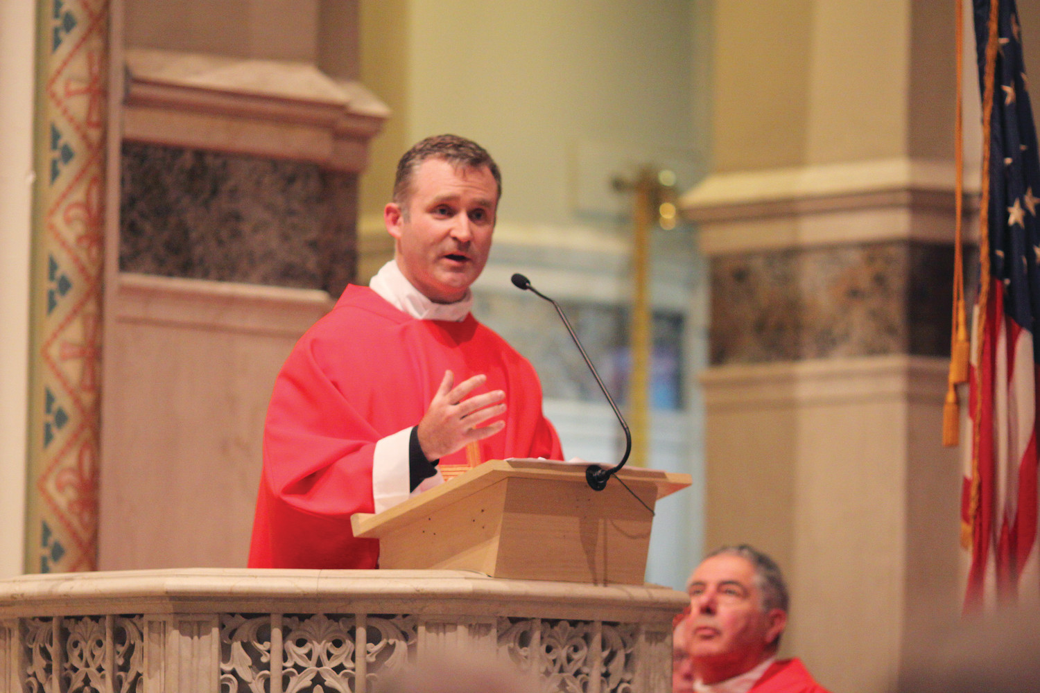 Father John Connaughton, director of vocations for the Diocese of Bridgeport and a member of the Connecticut Bar, served as homilist at last week’s Red Mass.