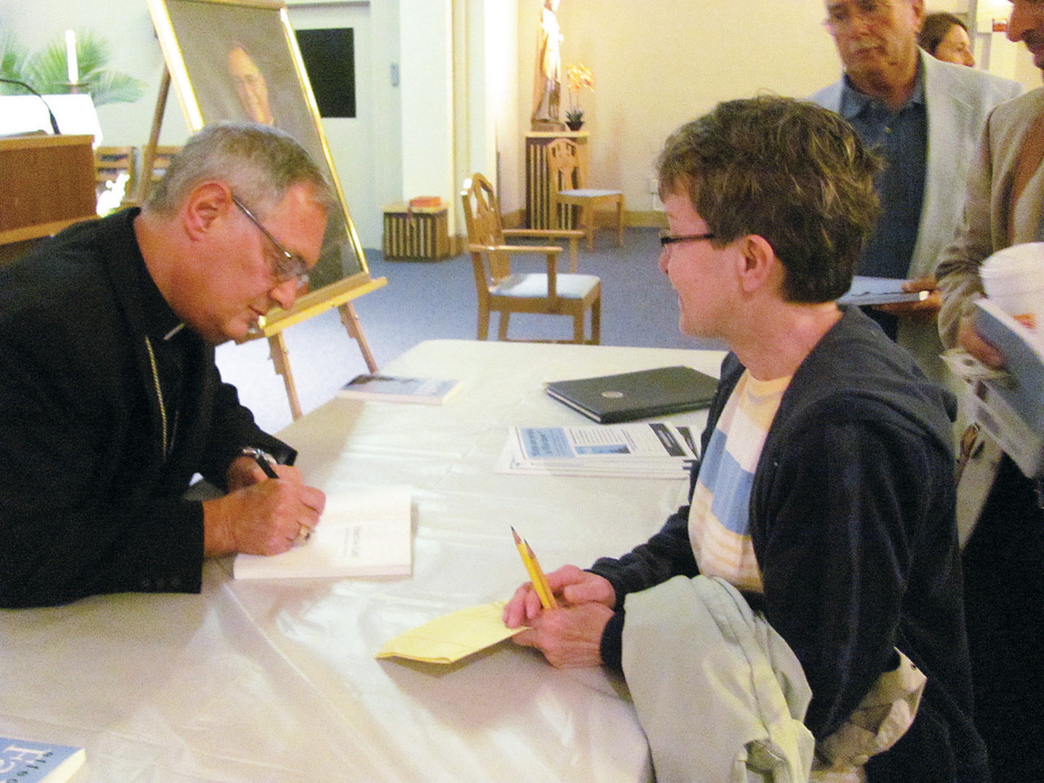 In 2010, Bishop Tobin visited St. Eugene Church in Chepachet to discuss his book titled “Effective Faith: Faith That Can Make a Difference.” The book includes a series of essays that focus on faith in everyday life, including the life of the church, as well as through the bishop’s own spiritual journey.