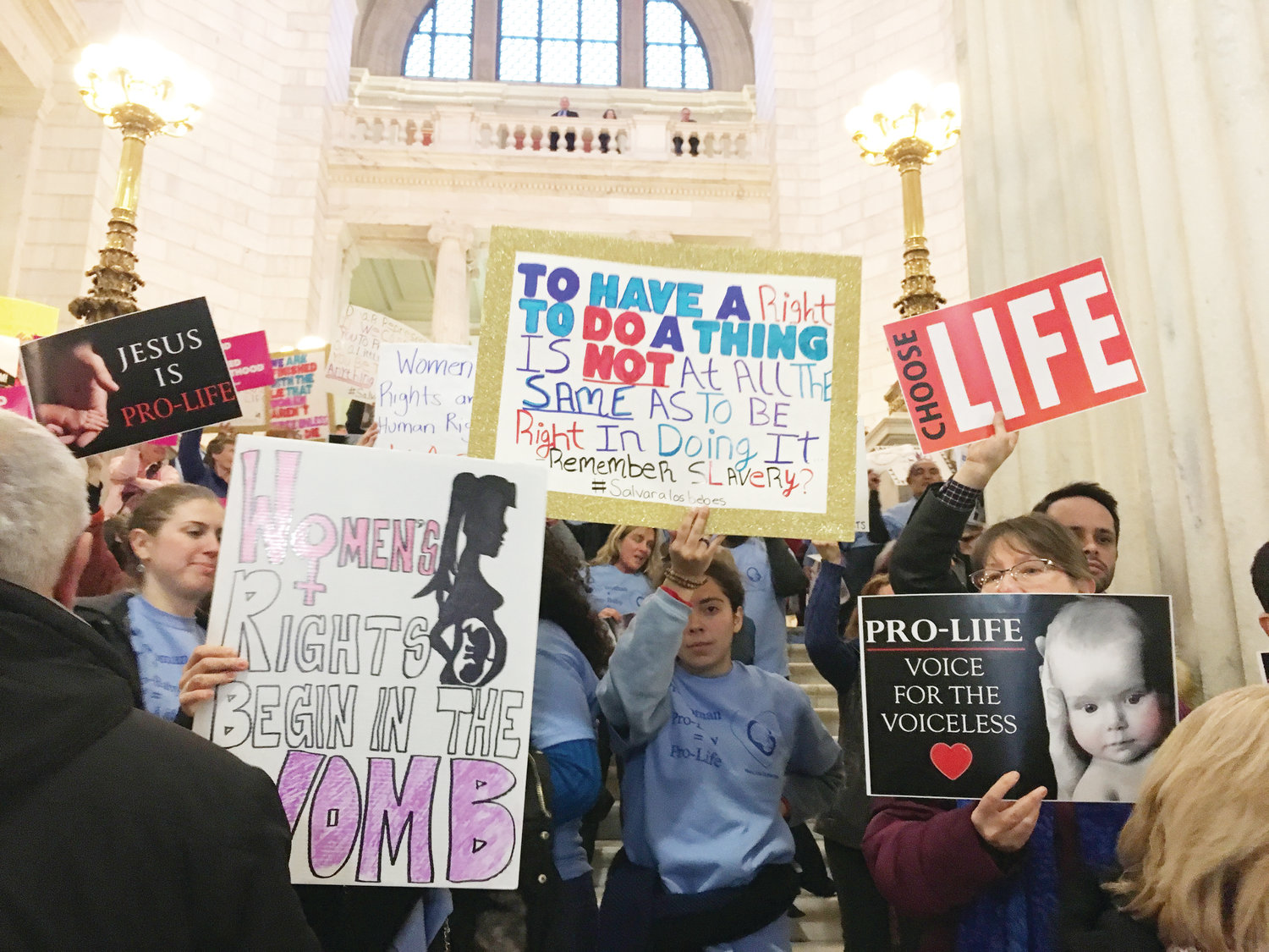Pro-life activists gathered at the Rhode Island State House on Jan. 29 to demonstrate their opposition to legislation that would codify Roe v. Wade into state law while doing away with all restrictions on abortion, including the state’s ban on partial-birth abortion.