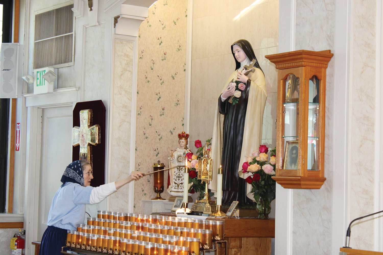 The Shrine of the Little Flower celebrated it’s 99th Anniversary Day on Sunday, Aug. 21. The day included Mass with Auxiliary Bishop Robert C. Evans as celebrant. Additional devotions included a living Rosary, Stations of the Cross, and Eucharistic Adoration throughout the day.
