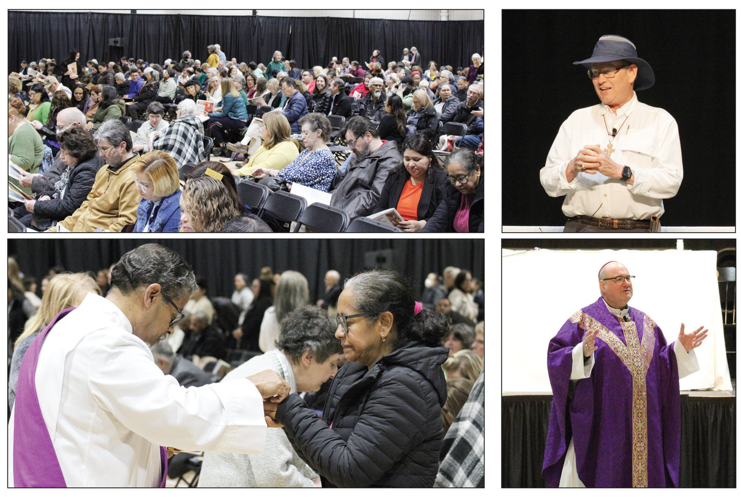 Hundreds attended the 2023 Faith Formation Convocation held at Bryant University on March 18. This special event was an opportunity to grow in personal and missionary discipleship and to encourage one another for the mission of evangelization. The keynote speaker was Steve Ray, pictured at top, right., who offered a dynamic testimony on the biblical truth of the Real Presence of the Eucharist and its true nature as a sacrifice. Bishop Richard G. Henning, at right, celebrated Holy Mass for all those who gathered.