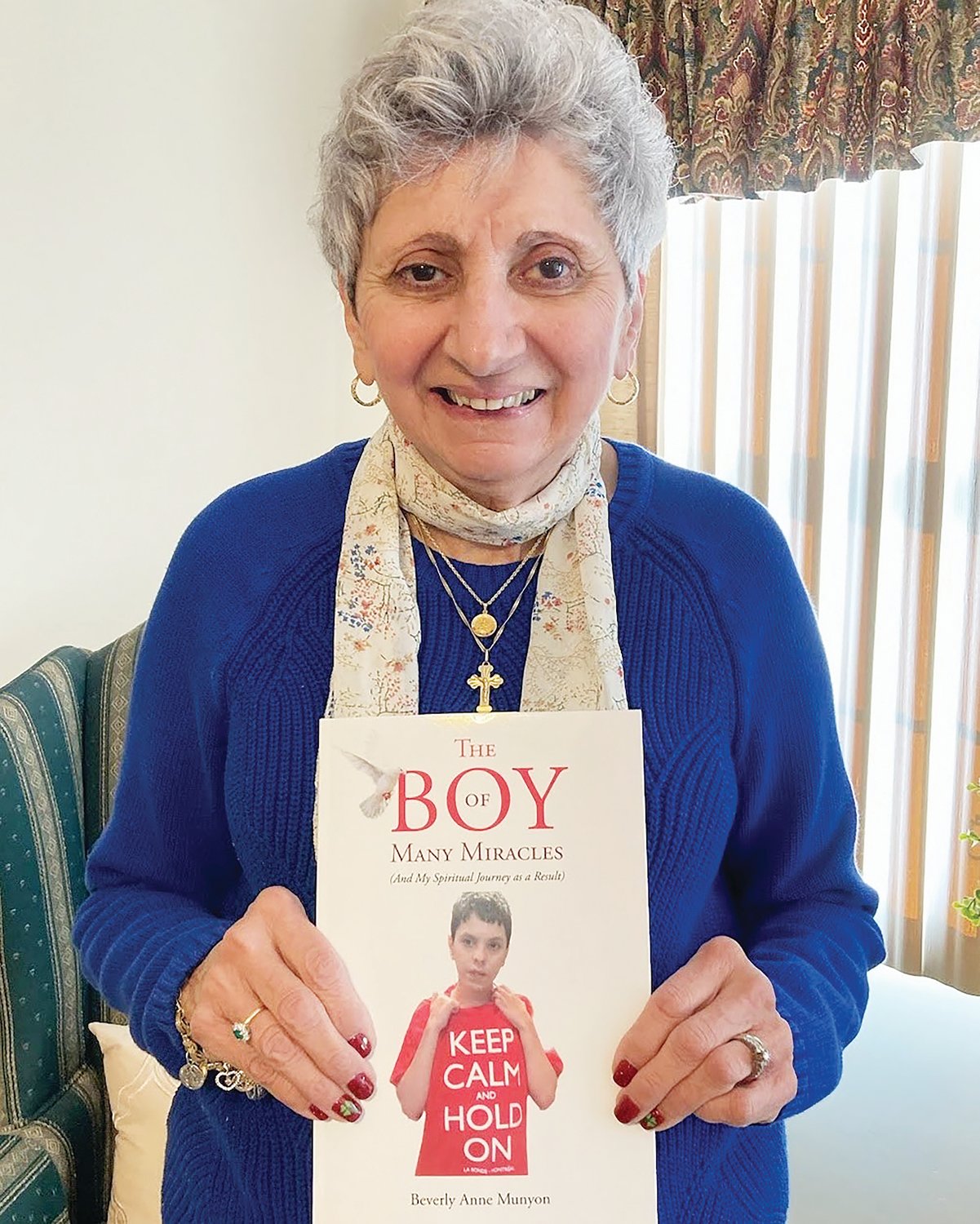 Our Lady of Good Help parishioner Beverly Munyon has written her first book “The Boy of Many Miracles” a memoir of her grandson.