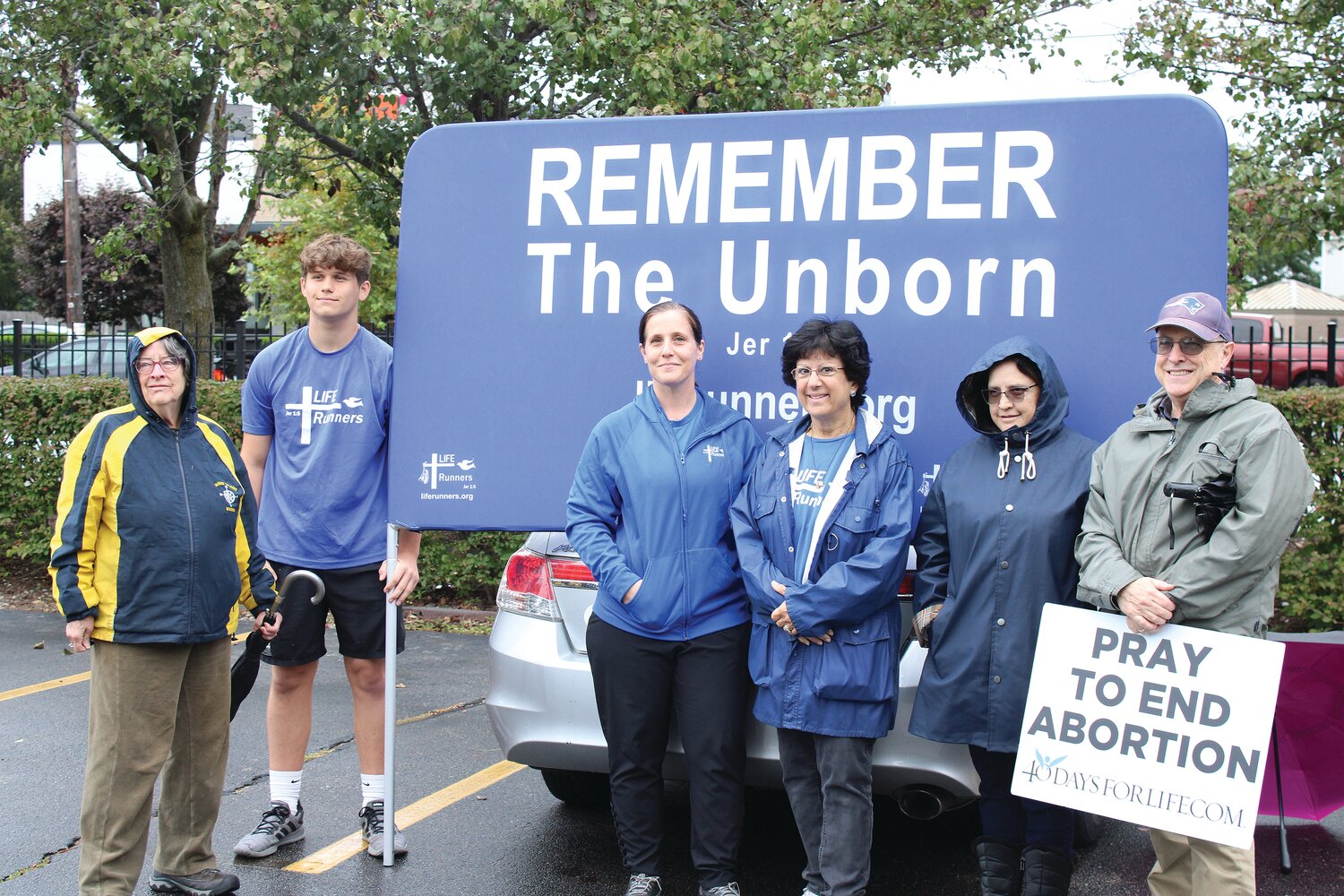 The rain did not stop Rhode Islanders from taking part in a Jericho Walk for Life, a peaceful, respectful procession in Providence to pray for an end to abortion.